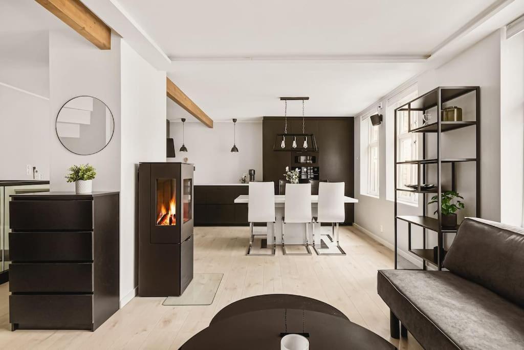 Dinbnb Apartments I Luxury Feel 100M From Bryggen เบอร์เกน ภายนอก รูปภาพ